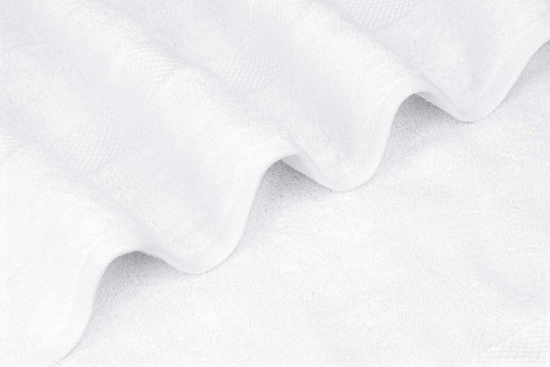 White Classic Luxury White Bath Towels Large - Circlet Egyptian Cotton | Highly Absorbent Hotel spa Collection Bathroom Towel | 30x56 Inch | Set of 2 - Image 3