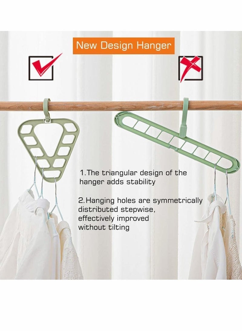 Y&D Clothes Hanger Organizer, Multi Functional Wardrobe Hanger, Rotate Anti-skid Storage Coat Hangers with 9 Holes - Image 5