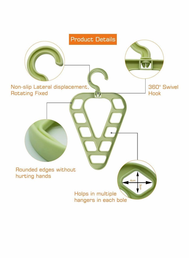 Y&D Clothes Hanger Organizer, Multi Functional Wardrobe Hanger, Rotate Anti-skid Storage Coat Hangers with 9 Holes - Image 2