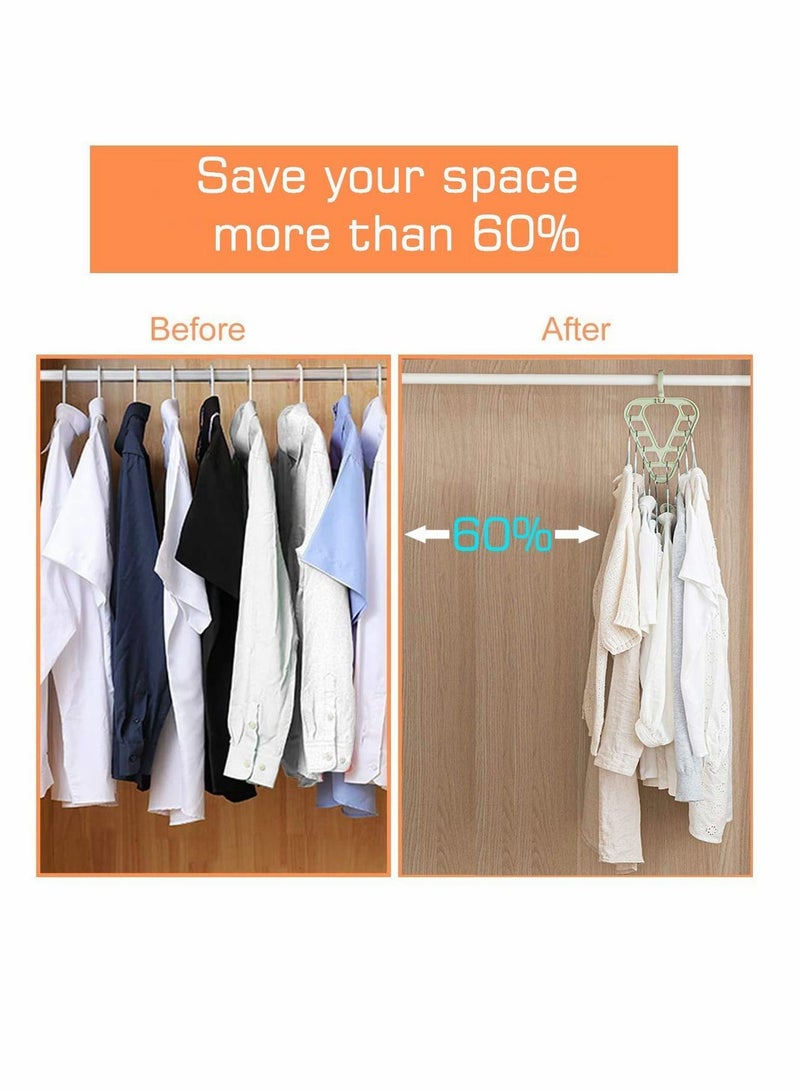 Y&D Clothes Hanger Organizer, Multi Functional Wardrobe Hanger, Rotate Anti-skid Storage Coat Hangers with 9 Holes - Image 3