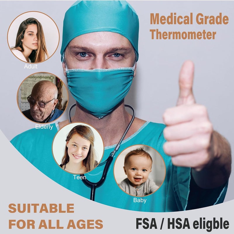 Amplim Forehead Thermometer  NoTouch FDACleared MedicalGrade Infrared  1Second Read with Audible Fever Alert  Accurate Digital Infrared Thermometer for Adults Kids Baby - Image 4