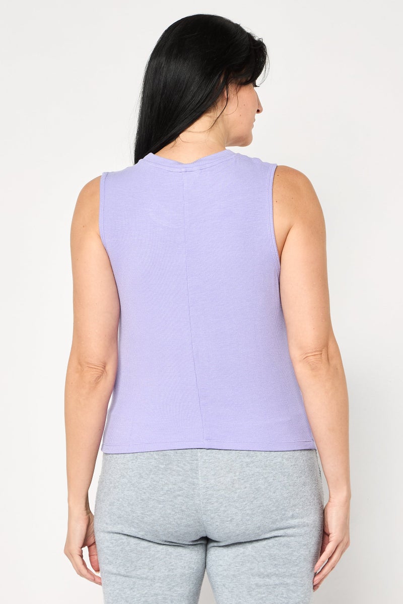 DKNY Women Sportswear Fit Sleeveless Training Tank Top, Lavender - Image 4