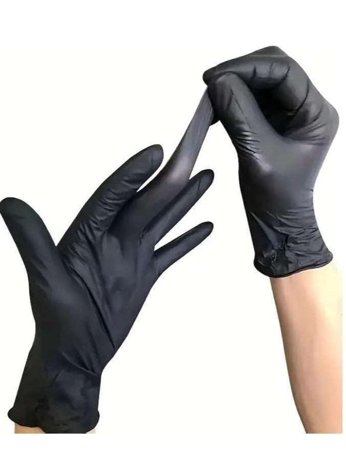 Black multi-purpose rubber gloves 100 piece - Image 1