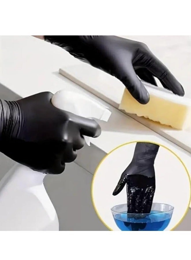 Black multi-purpose rubber gloves 100 piece - Image 4