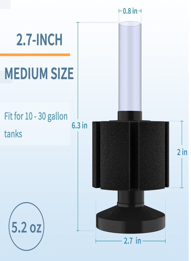 Pawfly Aquarium Bio Sponge Filter Quiet Betta Fry Shrimp and Small Fish Foam Filter for Fish Tank up to 30 Gallons - Image 3