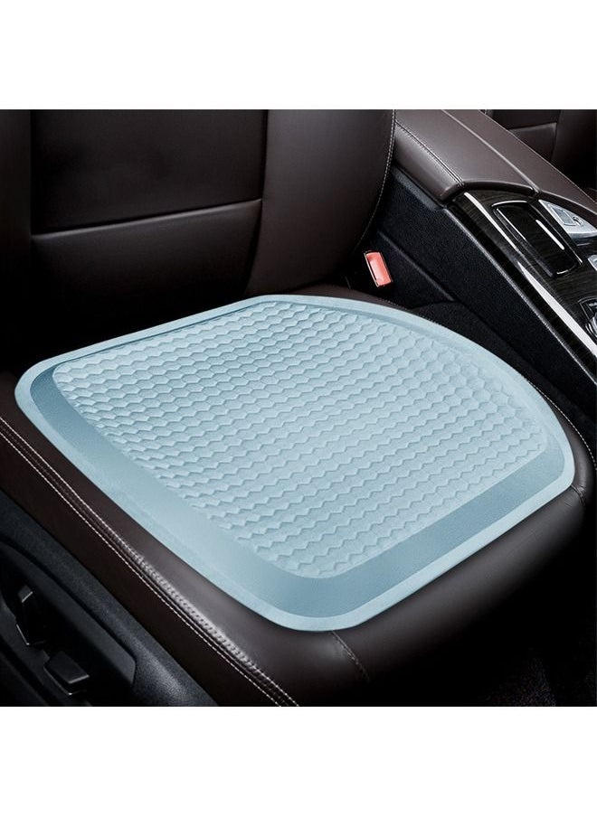 Generic Ice Silk Gel Cushion Car Multi Function Cushion Summer Cool Cushion Jelly Gel Cushion Car Gel Cushion for Car Office Home Blue  - Image 1