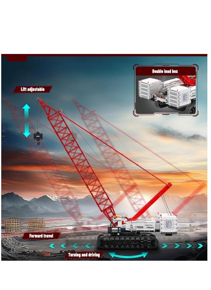 mould king 17046 Crawer Crane LR16000 Building Block Kits, MOC Mobile Crane Heavy-Duty Cranes Model Sets to Build, APP Control Large Engineering Vehicles, Collectible Set for Adults (4494+ Pieces)  - Image 5