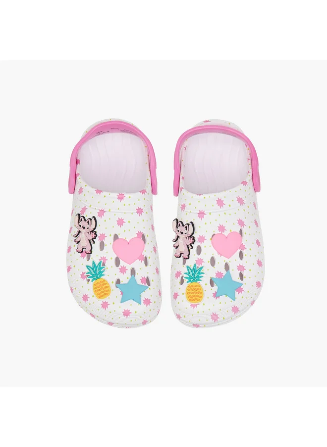 Disney Girls Angel Applique Clogs with Back Strap