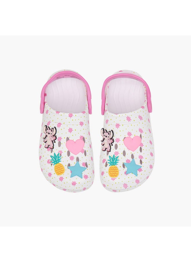 Disney Girls Angel Applique Clogs with Back Strap  - Image 1
