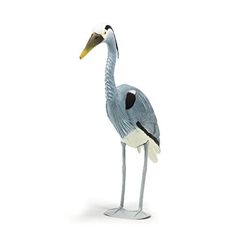 Aquascape Blue Heron Decoy, Tall Garden Pond Bird Deterrent with Mounting Stake, 81030 - Image 1