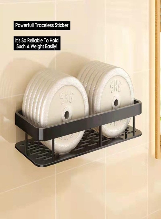 COZY CORNER Aluminium Self Adhesive Bathroom Shelf (Pack of 2) Wall Mounted Bathroom Organizer Rack Without Drill | Rust-Proof Bathroom Accessories Holder for Shampoo, Soap & Toiletries - Image 4
