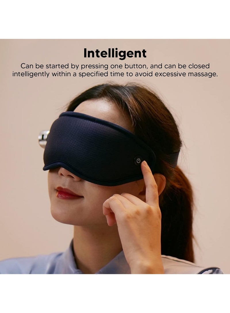 General Eye Massager, Heat Ice Vibration Shading Relieve Eye Fatigue Intelligent Massage Equipment for Sleeping A Good Helper for Afternoon Sleep  - Image 2