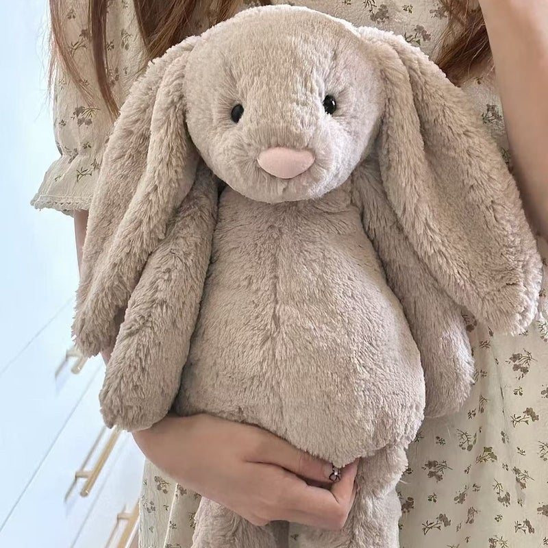 Shy Bunny Plush Toy - Long Ear Rabbit Stuffed Animal - Image 1