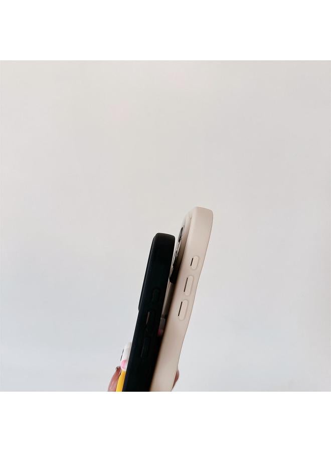 اس-توب جراب لهاتف iPhone 11 Pro، جراب هاتف TPU برسومات فم نقانق كرتونية مع سلسلة من الخرز - Image 4