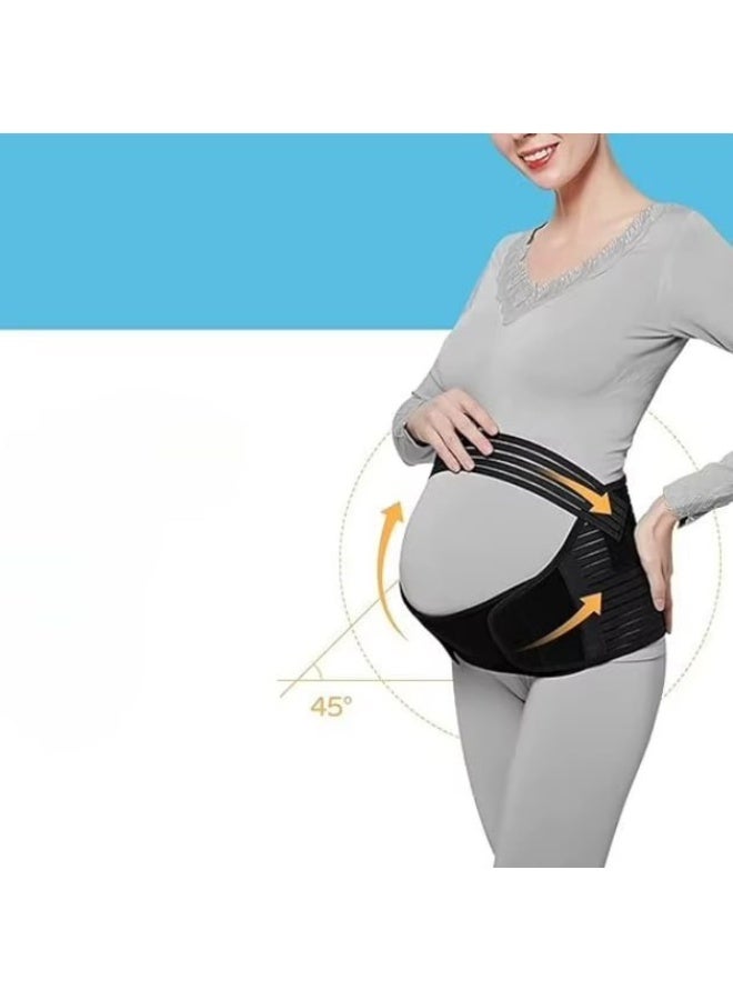3-in-1 Maternity Support Belt for Pregnant Women  Breathable and adjustable, this belt supports the pelvis, waist, and back, relieving abdominal pain and backaches. It supports the lower back vertebrae and provides sufficient stretch and compression to reduce bladder pressure. The breathable mesh design is ideal for pregnant women, who are prone to fever after even simple activities. Comfortable and relaxing, the belt is easily adjustable to maintain a comfortable position and accommodate your growing baby. See size guide. Suitable for pregnancy and postpartum, this 3-in-1 maternity belt supports the abdomen during use and relieves pelvic and sacroiliac pain. It can also be used postpartum to help tighten the large belly resulting from pregnancy.