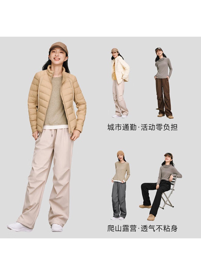 Vvc Women's Casual Warm Outdoor Hiking Cargo Pants Fog Gray L (50-55kg)