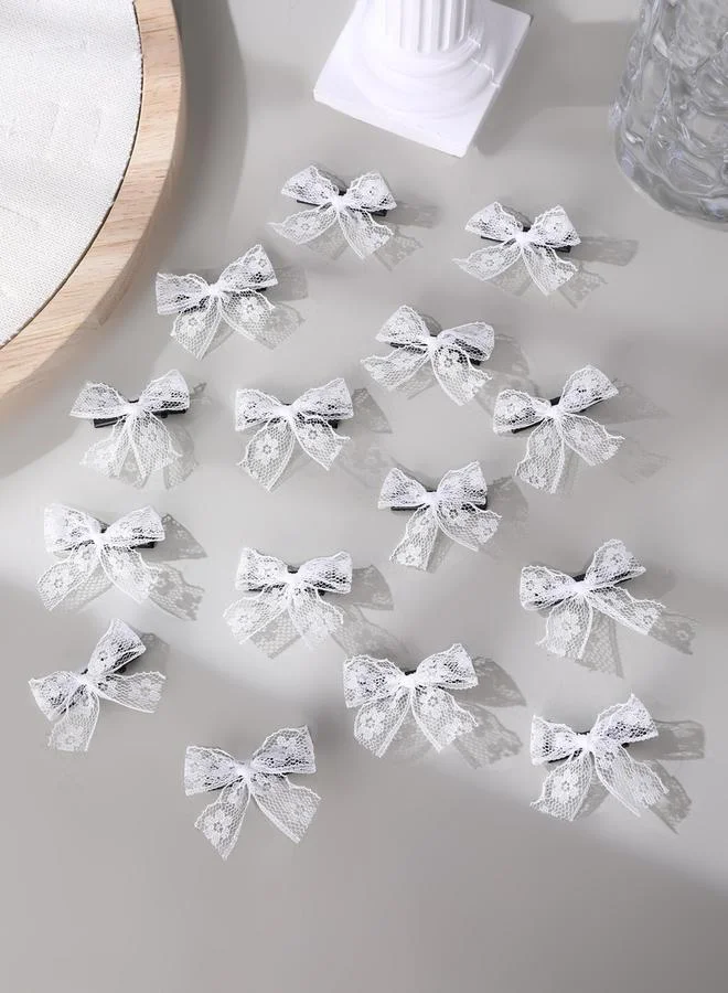 Take Two Take Two Set of 15 -  Lace Bow Hair Clip