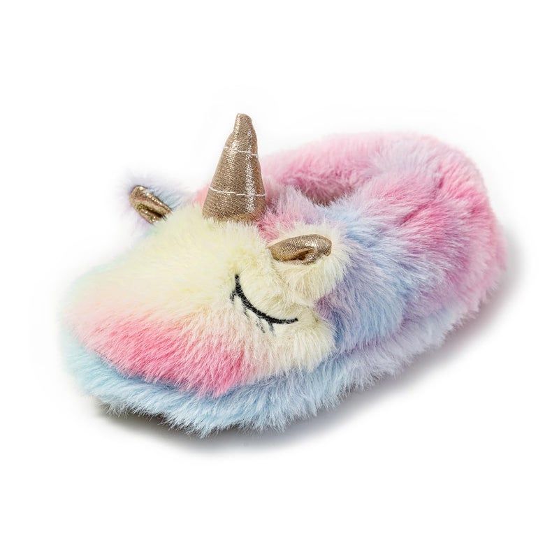 Enteer Baby Girls' Unicorn House Slippers Multicolor US 5-6 - Image 1