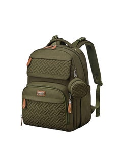 BabbleRoo BabbleRoo Diaper Bag Backpack, Travel Backpack with Changing Pad, Pacifier Case & Stroller Straps, Multifunction, Waterproof, Unisex - Army Green  - Image 1