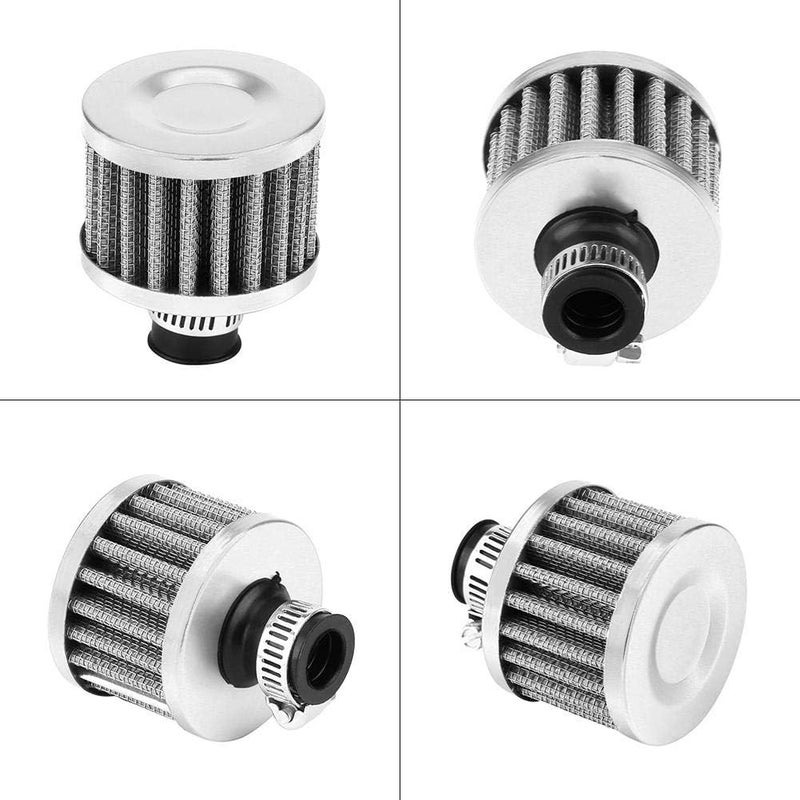 Tbest Universal Intake Air Filter, 1 m Universal Car Air Filte Auto Air Intake Filter Car Cold Air Intake Filter Kit Crankcase Vent Cover Breather(silver) Wide range expanded design - Image 5