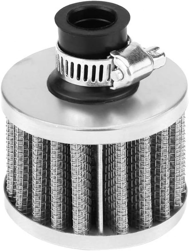Tbest Universal Intake Air Filter, 1 m Universal Car Air Filte Auto Air Intake Filter Car Cold Air Intake Filter Kit Crankcase Vent Cover Breather(silver) Wide range expanded design - Image 1