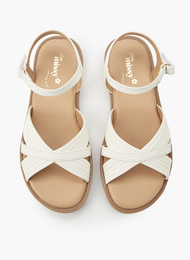 Little Missy Girls Criss-Cross Sandals - Image 3