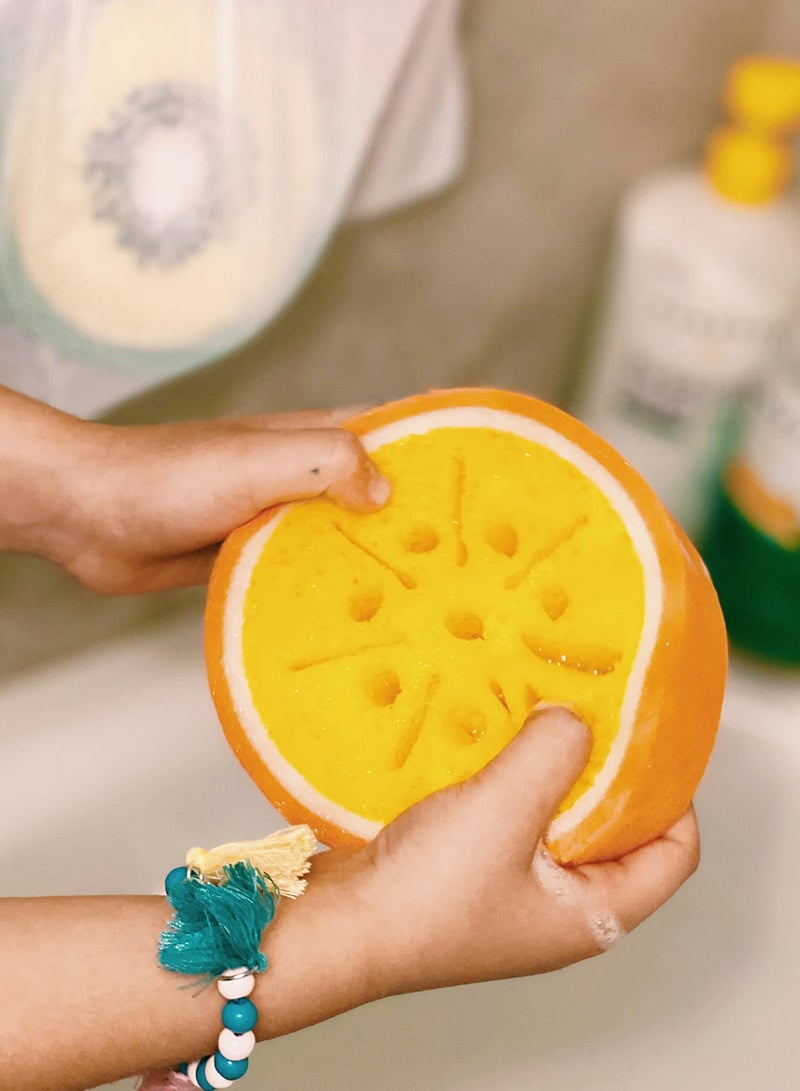 Bath Sponges for Kids - Set of 4 Extra Large Fun Kid Bath Toys Sponges, Bath Scrubbie, Bath Sponge Loofah, Kids Fun Shower Time Sponges for Children Boys and Girls
