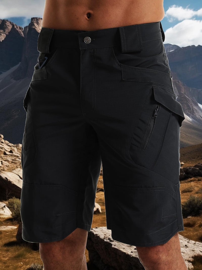 AUTIWITUA Men's Hiking Shorts Waterproof Tactical Cargo Short Pants Quick Dry Work Shorts with Multi Pockets(No Belt) - Image 3