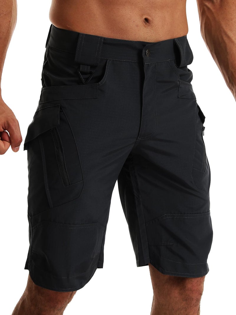 AUTIWITUA Men's Hiking Shorts Waterproof Tactical Cargo Short Pants Quick Dry Work Shorts with Multi Pockets(No Belt) - Image 2
