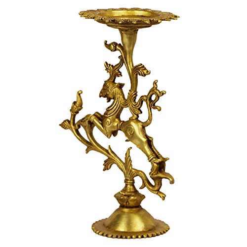 Artvarko™ Brass Designer Candle Holder for Table Centrepiece Living Room Tibetan Nepali Dragon Tealight Holder Stand 9 Inch. - Image 5