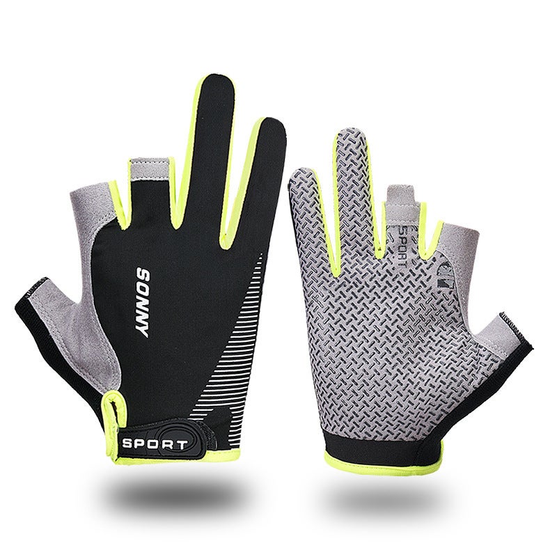 Sports Gloves With Air Cushion Anti Slip Wear Resistant Protection For Fitness Cycling And Outdoor Activities - Image 1