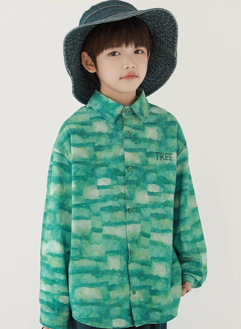 Oddtails Boys' Pure Cotton Dyed Shirt  - Image 4