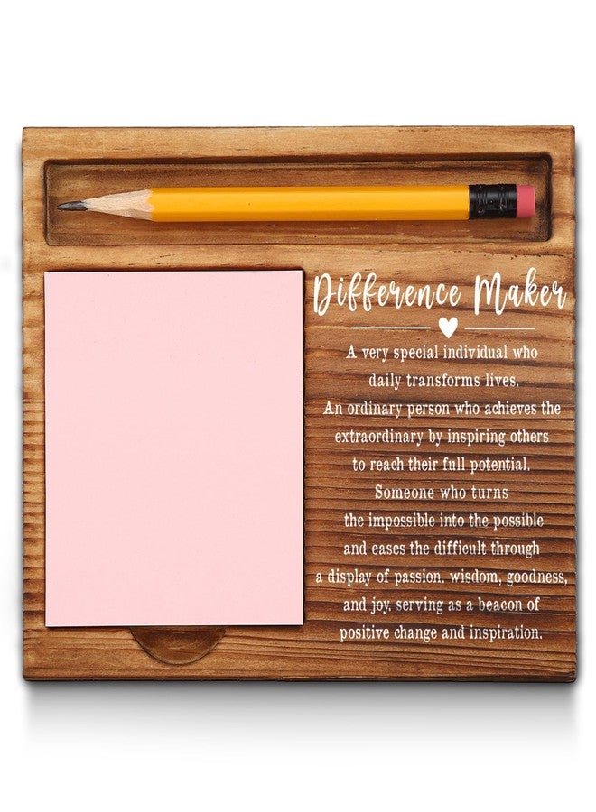 akeke Difference Maker Gifts Sticky Note Holder Thank You Appreciation Quote Gifts for Leader Boss Women Best Mom Mentor Coach Manager Coworker Employee Teacher Self-Stick Note Pad Holders GSH17 - Image 1