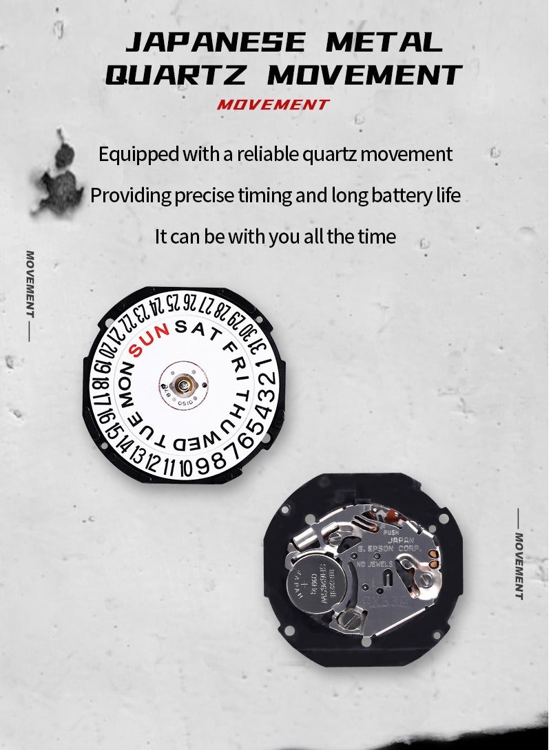 نافيفورس ساعة NAVIFORCE للرجال كاجوال كوارتز مقاومة للماء حتى عمق 3ATM من الفولاذ المقاوم للصدأ ساعات رجالية تعرض اليوم والتاريخ - Image 5