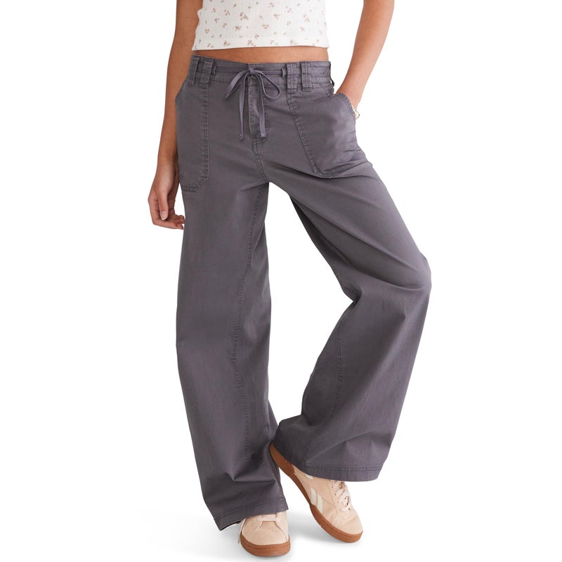 Aeropostale Low-Rise Baggy Wide-Leg Jean, Magnet, XS - Image 1
