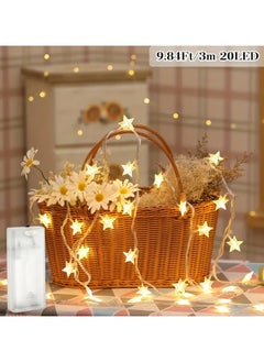 Goolsky Warm White LED Star String Lights - Battery Operated Fairy Lights for Weddings, Parties, and Home Decor, Romantic Star-Shaped LEDs, PVC Material, Perfect for Valentine’s Day, and New Year Celebrations, Lights for Decoration  - Image 2