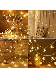 Goolsky Warm White LED Star String Lights - Battery Operated Fairy Lights for Weddings, Parties, and Home Decor, Romantic Star-Shaped LEDs, PVC Material, Perfect for Valentine’s Day, and New Year Celebrations, Lights for Decoration  - Image 3