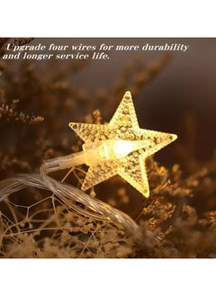 Goolsky Warm White LED Star String Lights - Battery Operated Fairy Lights for Weddings, Parties, and Home Decor, Romantic Star-Shaped LEDs, PVC Material, Perfect for Valentine’s Day, and New Year Celebrations, Lights for Decoration  - Image 5