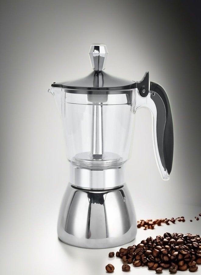Gavigain Moka Induction Stovetop Strong Coffee Maker, Moka Pot Premium Crystal Shape Top Stovetop Coffee, Moka Pot - 4 cup, Classic Italian coffee maker for Coffee Lover - Image 5