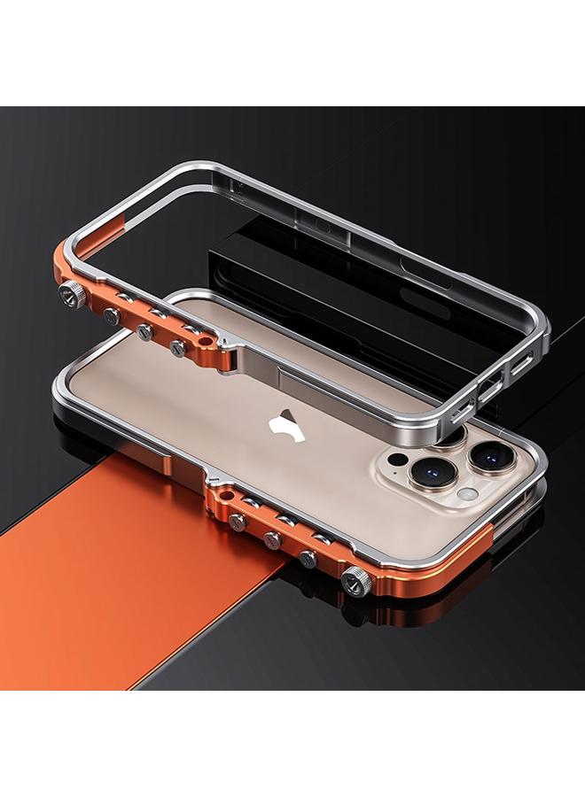 اس-توب جراب لهاتف iPhone 16 Pro Max مصنوع من سبائك الألومنيوم وإطار معدني إبداعي ودرع ميكانيكي - Image 1