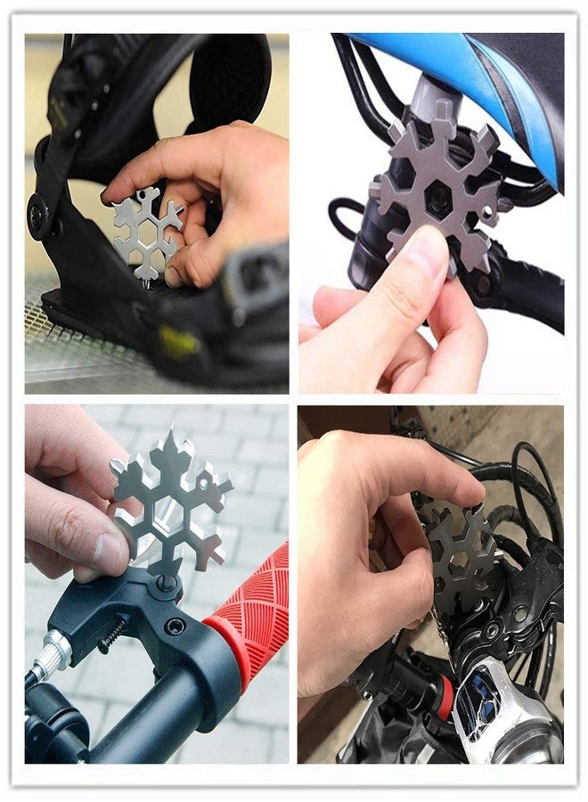 ELEDUCTMON 19 In 1 Incredible Tool - Easy N Genius - FEX 19-in-1 Stainless Steel Snowflakes Multi-Tool - 19-in-1 Stainless Multi-tool Father's Day Gift Christmas Present (Standard, Stainless - Silver) - Image 2