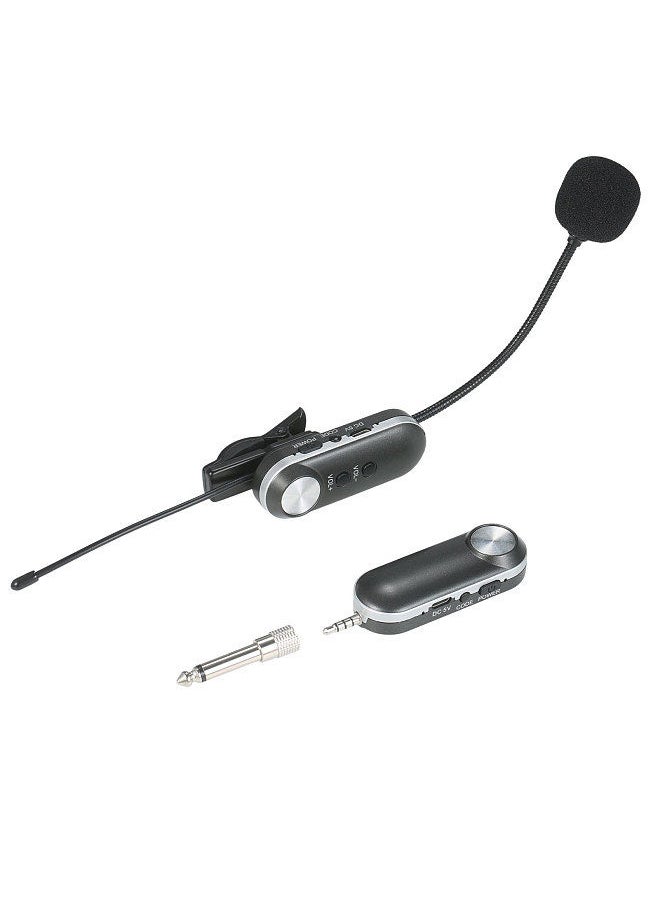 Generic - Uhf Headset Wireless Microphone Instrument Mic Omni-Directional Hifi Microphone Wireless Instrument Microphone System Receiver and Transmitter Uhf Clip Type - Image 1