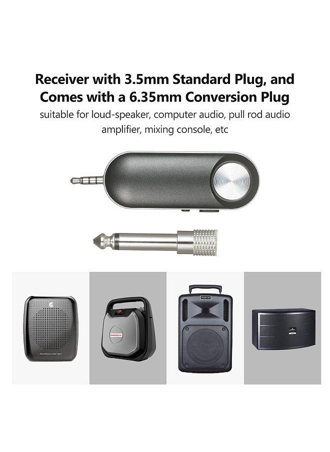 Generic - Uhf Headset Wireless Microphone Instrument Mic Omni-Directional Hifi Microphone Wireless Instrument Microphone System Receiver and Transmitter Uhf Clip Type - Image 1