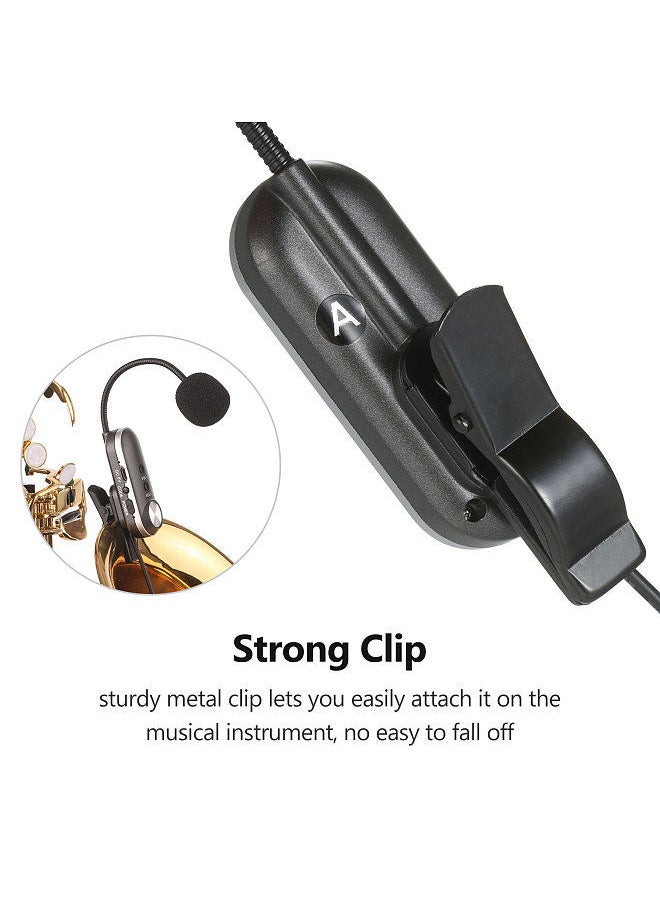 Generic - Uhf Headset Wireless Microphone Instrument Mic Omni-Directional Hifi Microphone Wireless Instrument Microphone System Receiver and Transmitter Uhf Clip Type - Image 1
