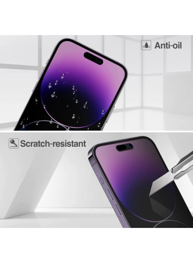 Glass Privacy Screen Protector for iPhone14 PRO MAX | Premium Anti-Spy Tempered Glass-9Hardness Impact Resistant  | HD Clear, Ultra-Sensitive Touch, Full Coverage Screen Protector Easy Installation - Image 5