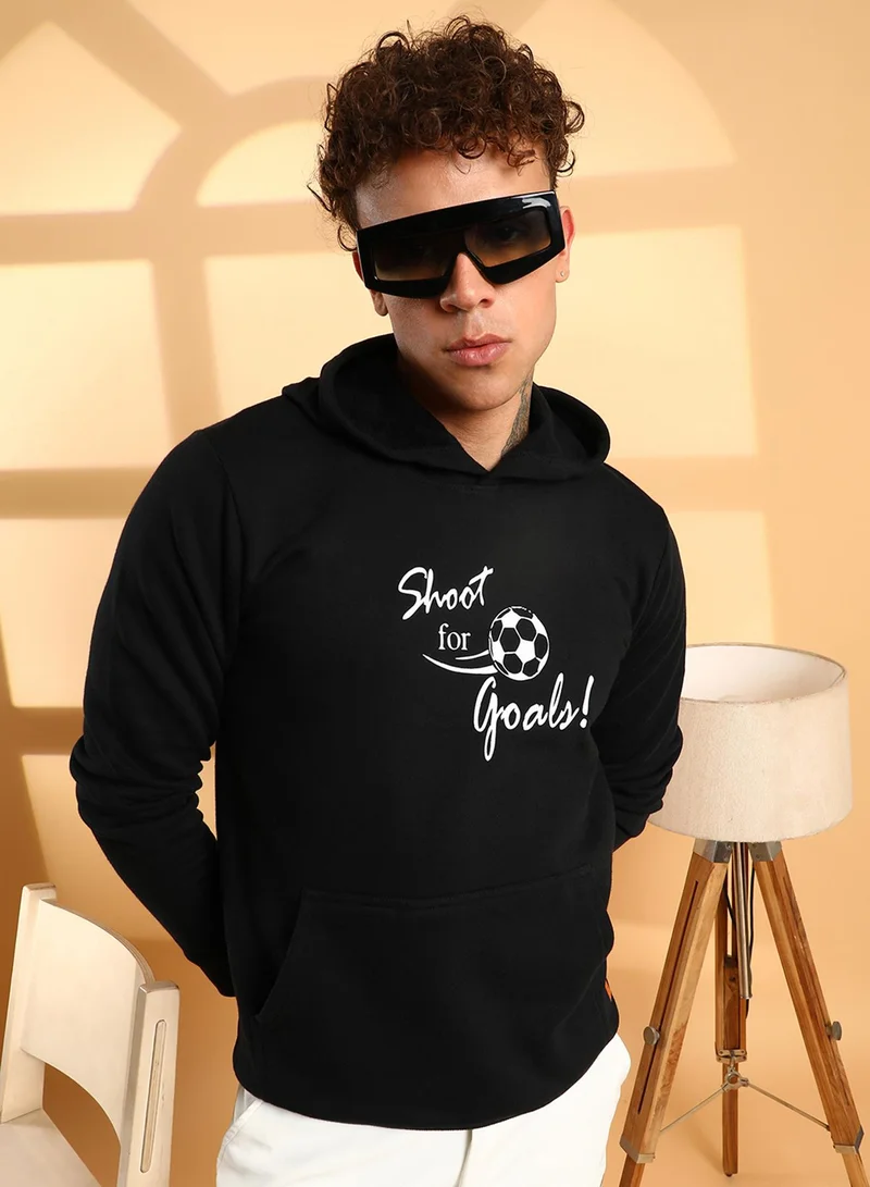 كامبوس سوترا هودي رجالي أسود سجل الأهداف بجيب كنغر