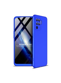 HuHa Case Cover For OPPO A94 / F19 Pro / Reno5 F / Reno5 Lite GKK Three Stage Splicing Full Coverage PC Protective Case Blue 