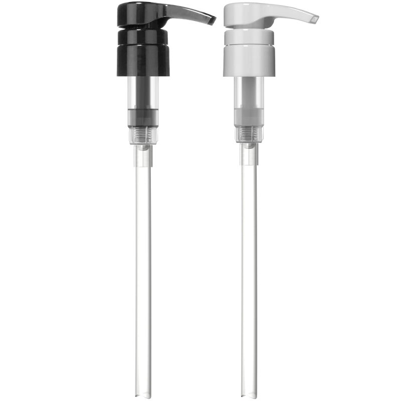 Bar5F Pumps for Shampoo Conditioner Lotion Body Wash, Fits 1" Inch Bottle Necks, 1 Liter 33.8-Ounce Bottles (Black and White) - Image 1