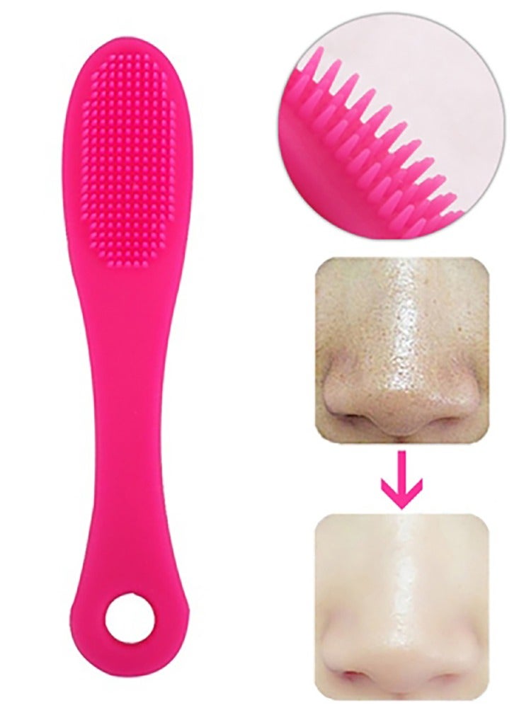 Soft Silicone Face Scrubber Finger Brush - pink - Image 2
