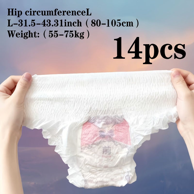 14 Pcs Leak Resistant Menstrual Underwear XL Size 154 32 198 42 LB Night Use Body Contour Fit Menstrual Care - Image 3
